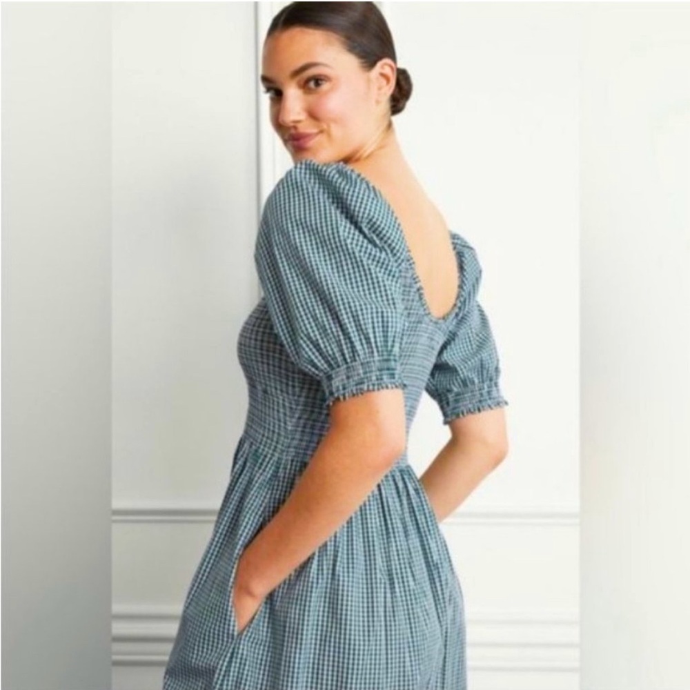 Hill House Louisa Nap Dress - Emerald Green Gingham NWOT!